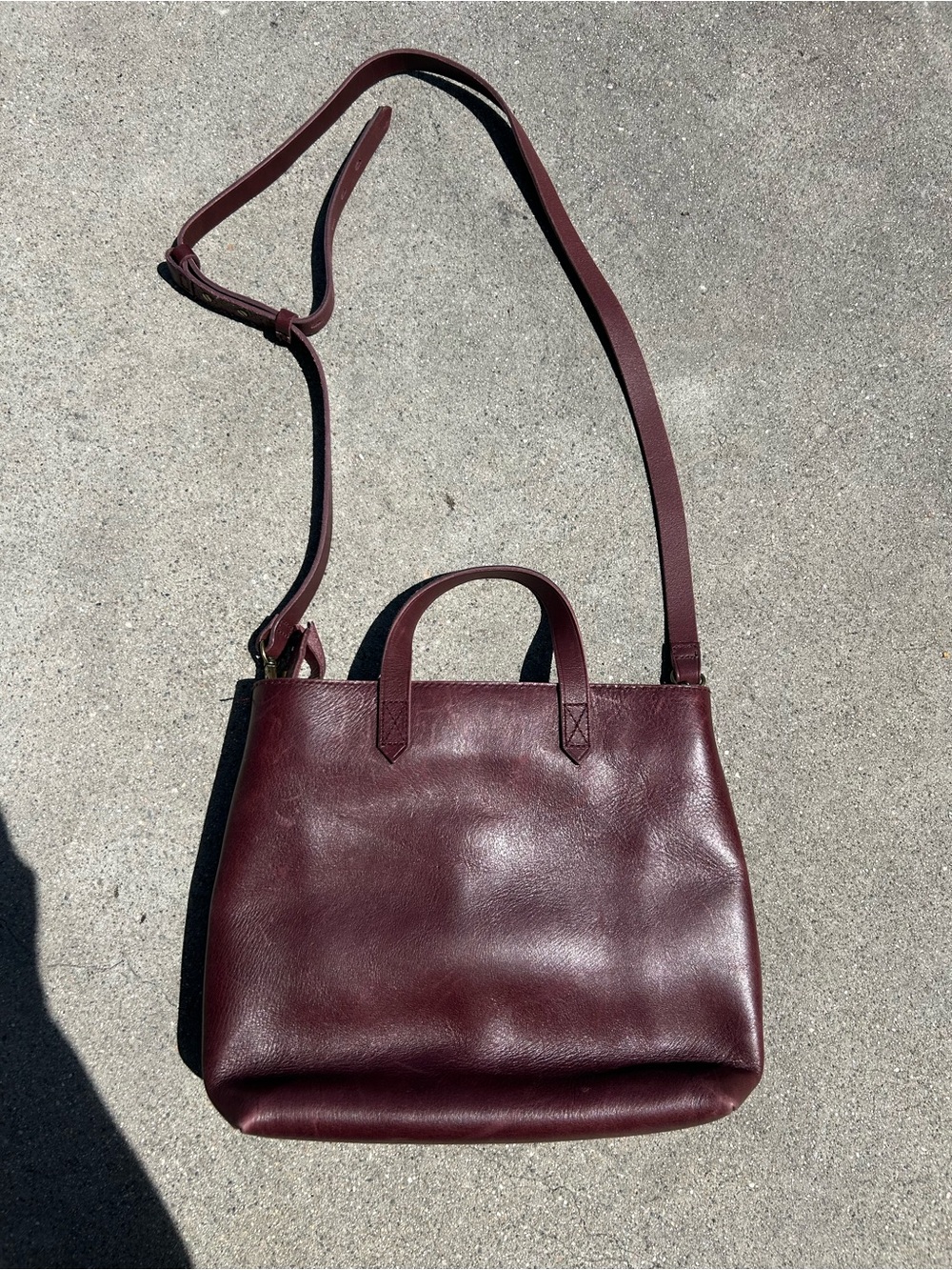 Madewell The Zip-Top Small Transport Crossbody- Deep Burgundy PRELOVED.
